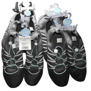 Lot of 9 Sun&Sky Mesh Water Shoes for Women, Men, & Kids - Various Sizes Include